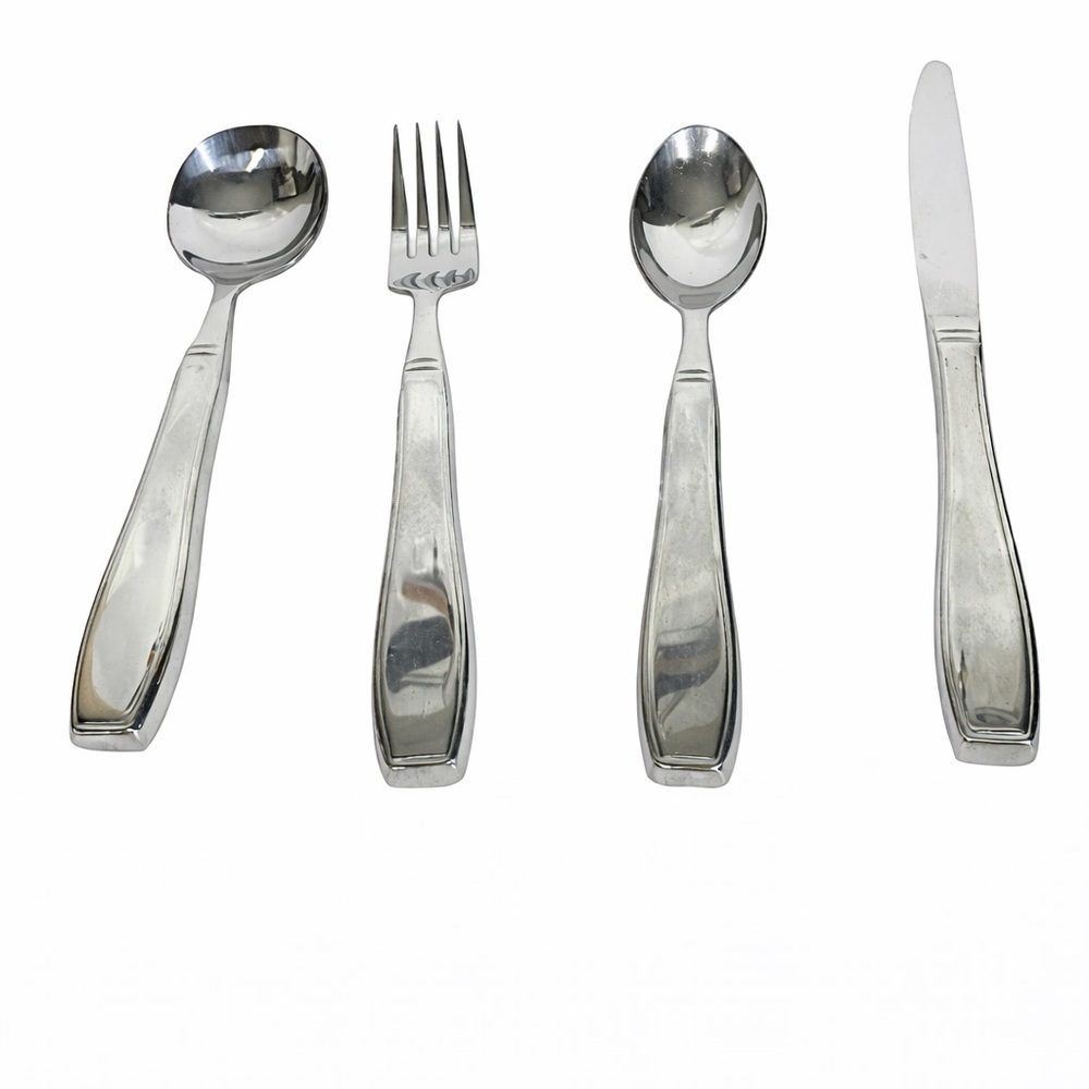 Adaptive Weighted Utensils Set Stainless Steel Spoon Fork Knife Therapy Aid